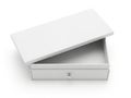 Elegant white gift box with open lid displaying interior Royalty Free Stock Photo