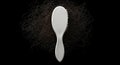 Elegant White Hairbrush Against Dark Abstract Background, Studio Lighting, Isolated Object Royalty Free Stock Photo