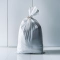Elegant white plastic bag with zipper seal exudes sophistication and practicality