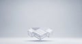 Elegant White Podium Cube Display Product Showcase Backdrop Minimalist Design Royalty Free Stock Photo