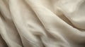 Elegant White Silk Fabric With Flowing Draped Texture