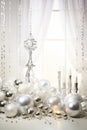 Elegant White and Silver Christmas Decorations