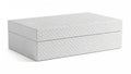 Elegant white textured storage box Royalty Free Stock Photo