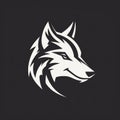 Elegant White Wolf Logo Detailed Tribal Abstraction For 2d Game Art Royalty Free Stock Photo