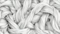 Elegant White Woven Texture with Smooth Twisted Strands for Modern Background Design Royalty Free Stock Photo