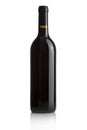 Elegant wine bottle on white background Royalty Free Stock Photo