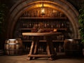 Enthralling Journey into the Heart of an Antique Wine Cellar Royalty Free Stock Photo