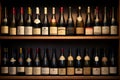 Elegant Wine Collection on Display.