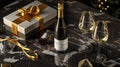 The elegant wine gift.AI generated image Royalty Free Stock Photo