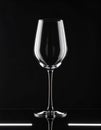 Elegant Wine Glass Silhouette on a Black Background Royalty Free Stock Photo