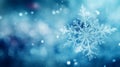 Elegant winter wallpaper featuring a frozen snowflake