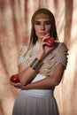 Elegant woman in egyptian attire and