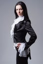 Elegant woman in tailcoat Royalty Free Stock Photo