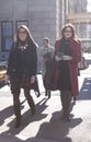 Elegant women crossing the street in New York