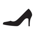 Elegant womens high heel shoe icon vector isolated on white background for graphic design, logo, web site, social media, mobile Royalty Free Stock Photo