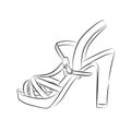 Elegant womens high heel shoe