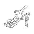 Elegant womens high heel shoe