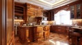 Elegant Wood Finish Kitchen Set