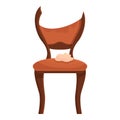 Elegant wooden chair with cushion