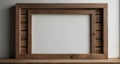 Elegant wooden frame, perfect for a blank canvas