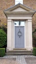 Grey doors in an elegant old residence Royalty Free Stock Photo