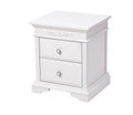 Elegant wooden nightstand isolated over white