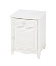 Elegant wooden nightstand isolated over white.