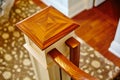 Elegant Wooden Staircase Detail in Designer Home Royalty Free Stock Photo