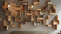 Elegant Wooden Wall Bookshelf