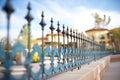 elegant wrought iron fence surrounding a spanish style villa