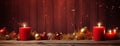 Elegant Xmas banner with beautiful Christmas candles