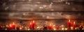 Elegant Xmas banner with beautiful red and gold candles