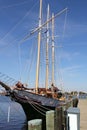 Yacht Pier-side Under Perfect Blue Skies Norfolk Va