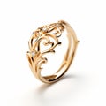 Intricate Gold Leaf Ring Inspired By Fairy Tale Illustrations