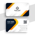 Elegant yellow modern business card template design