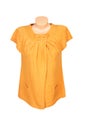 Elegant yellow tunic on a white. Royalty Free Stock Photo