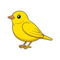 Elegant Yellow Warbler Bird Vector Royalty Free Stock Photo