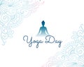 Elegant yoga day 21st june poster design