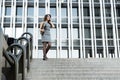 Elegant Young Businesswoman talking by Phone Royalty Free Stock Photo