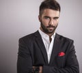 Elegant young handsome man. Studio fashion portrait. Royalty Free Stock Photo