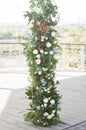 The Elegantly Adorned Gazebo Column: A Stunning Venue for the Wedding Ceremony