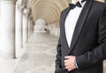 Elegantly dressed man in tuxedo