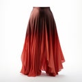 Elegantly Formal Orange And Black Long Ruffle Skirt