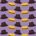 Elegants male hats pattern