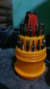 Elektronic screwdriver set Royalty Free Stock Photo