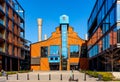 Elektrownia Powisle renovated industrial shopping center entrance at Dobra street in Powisle district of Warsaw in Poland
