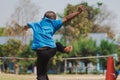 Elemantary Students Grade 3 take exams High jump. Royalty Free Stock Photo