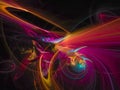 Abstract digital fractal, creative color design card element