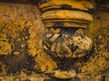 Ancient decorative vase as element of stone wall in Scotland Royalty Free Stock Photo