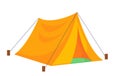 Element for camping yellow tent vector concept